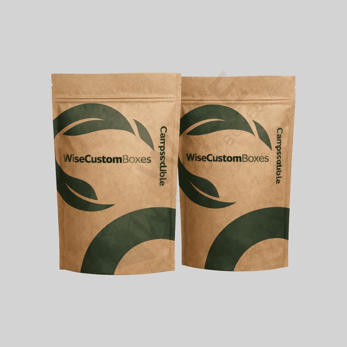 Custom Biodegradable Flexible Packaging designed for eco-friendly product storage with sustainable materials and branded presentation.