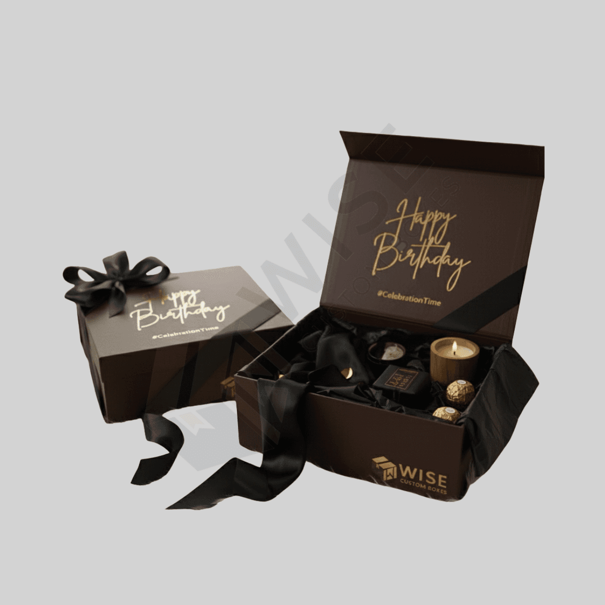 Custom Birthday Gift Boxes designed for festive packaging with durable materials and personalized branded presentation.