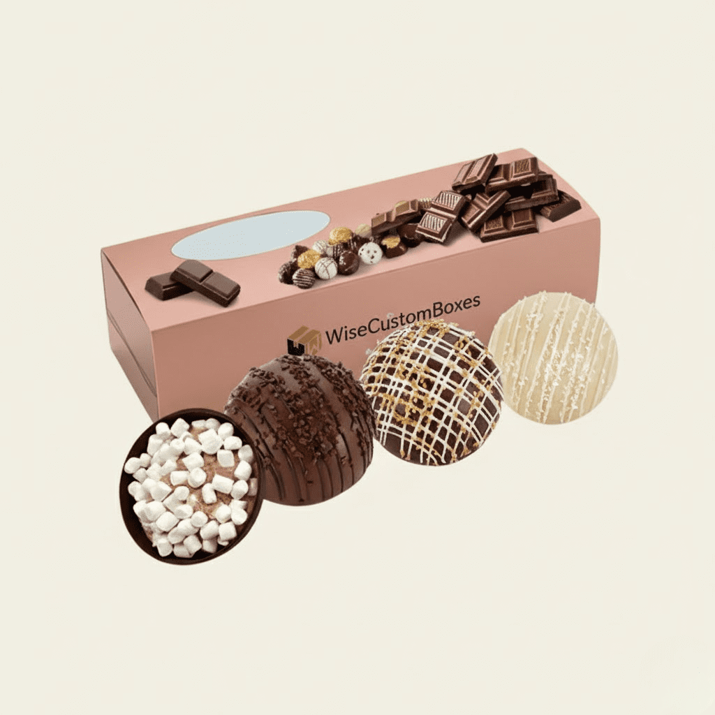 Custom Chocolate Bomb Boxes | Hot Cocoa Bomb Packaging - Image 3