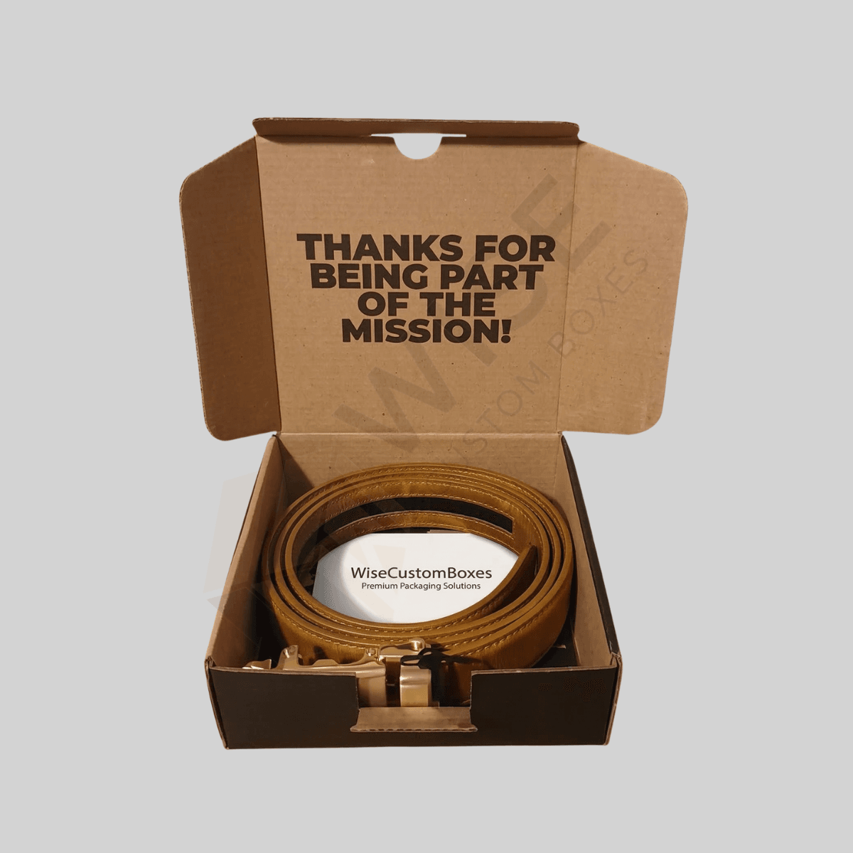 Custom Belt Boxes designed for stylish accessory packaging with durable materials and premium branded presentation.