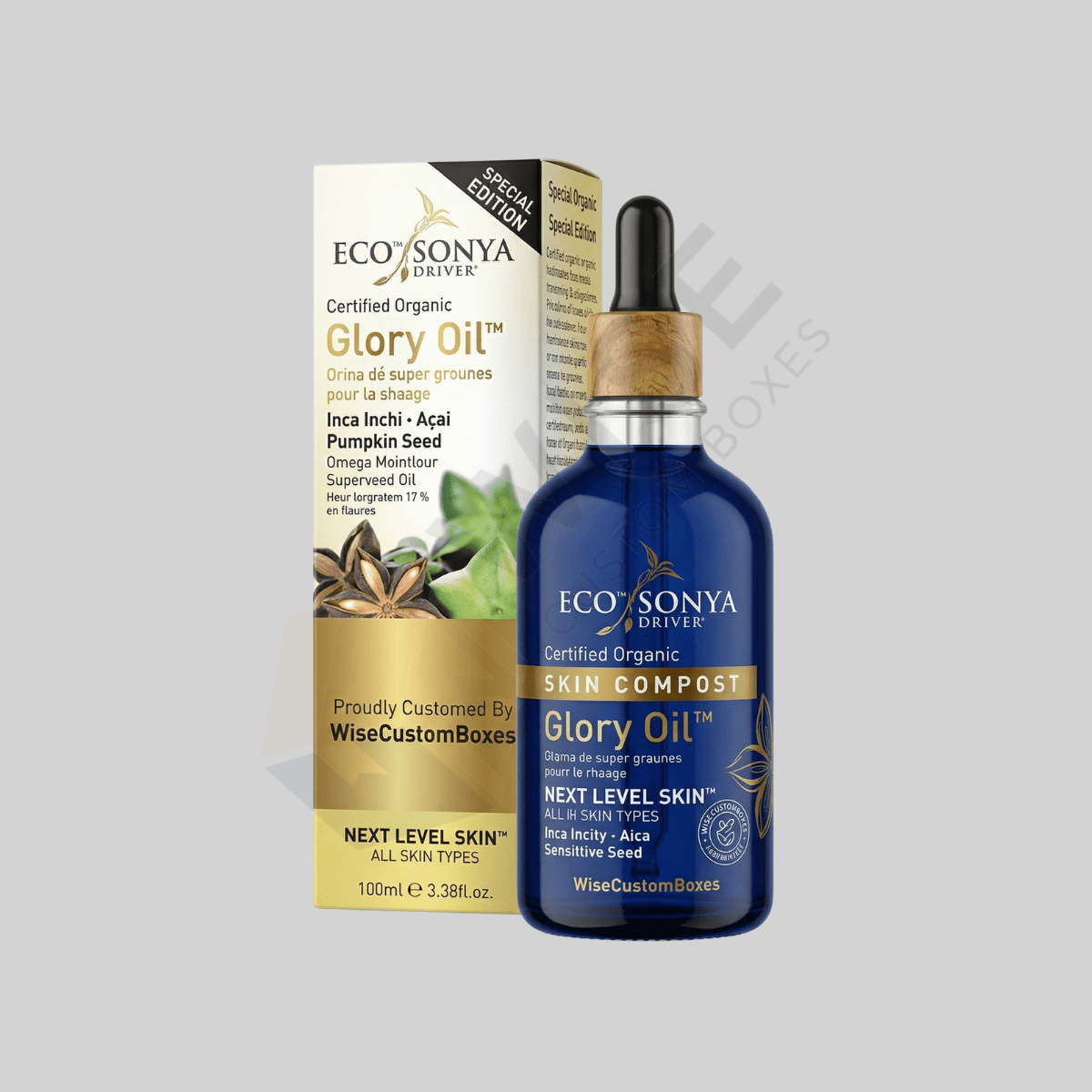 Custom 100ml Bottle Boxes designed for secure medium-size bottle packaging with durable materials and premium branded presentation.