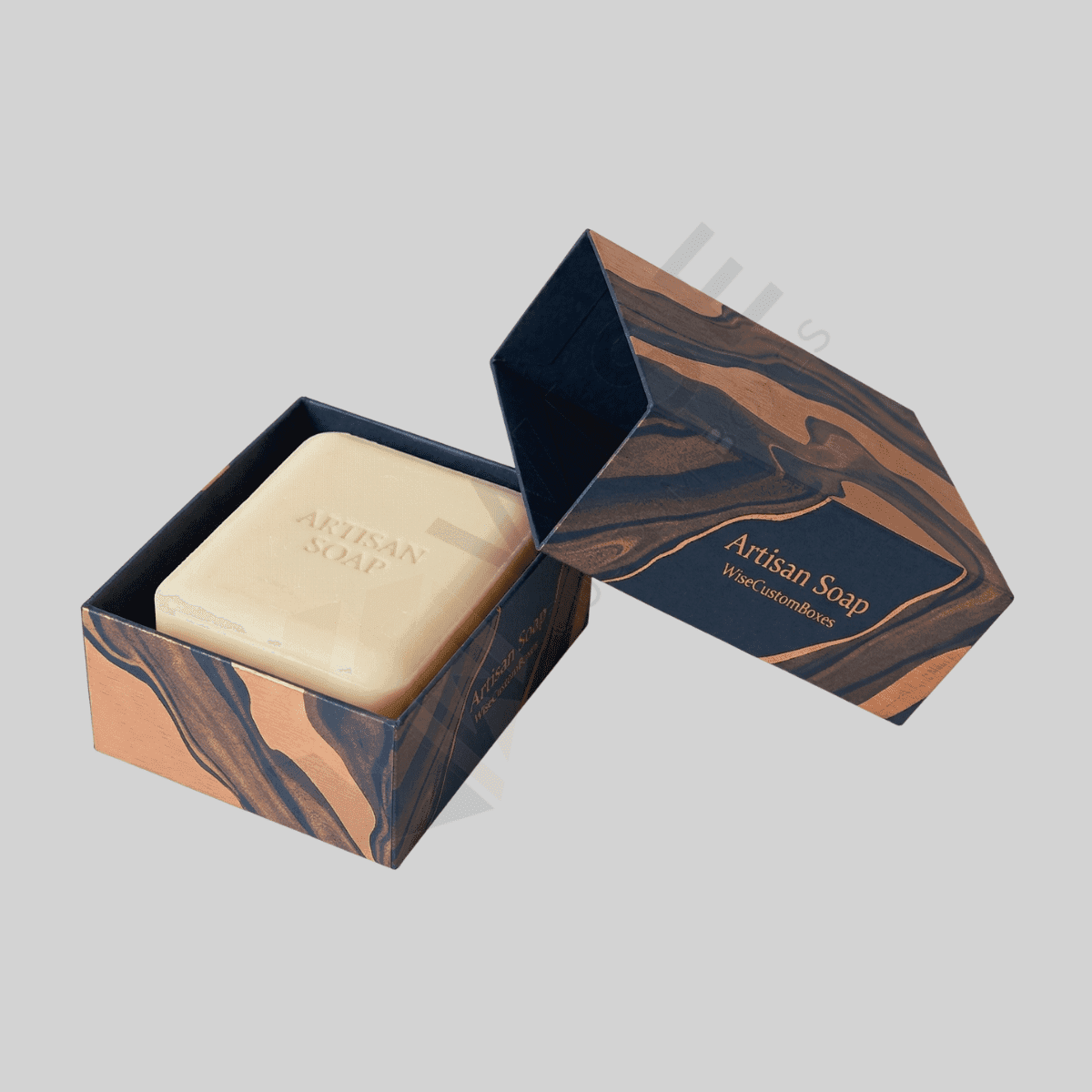 Custom Half Soap Boxes designed for compact soap packaging with durable materials and premium branded presentation.