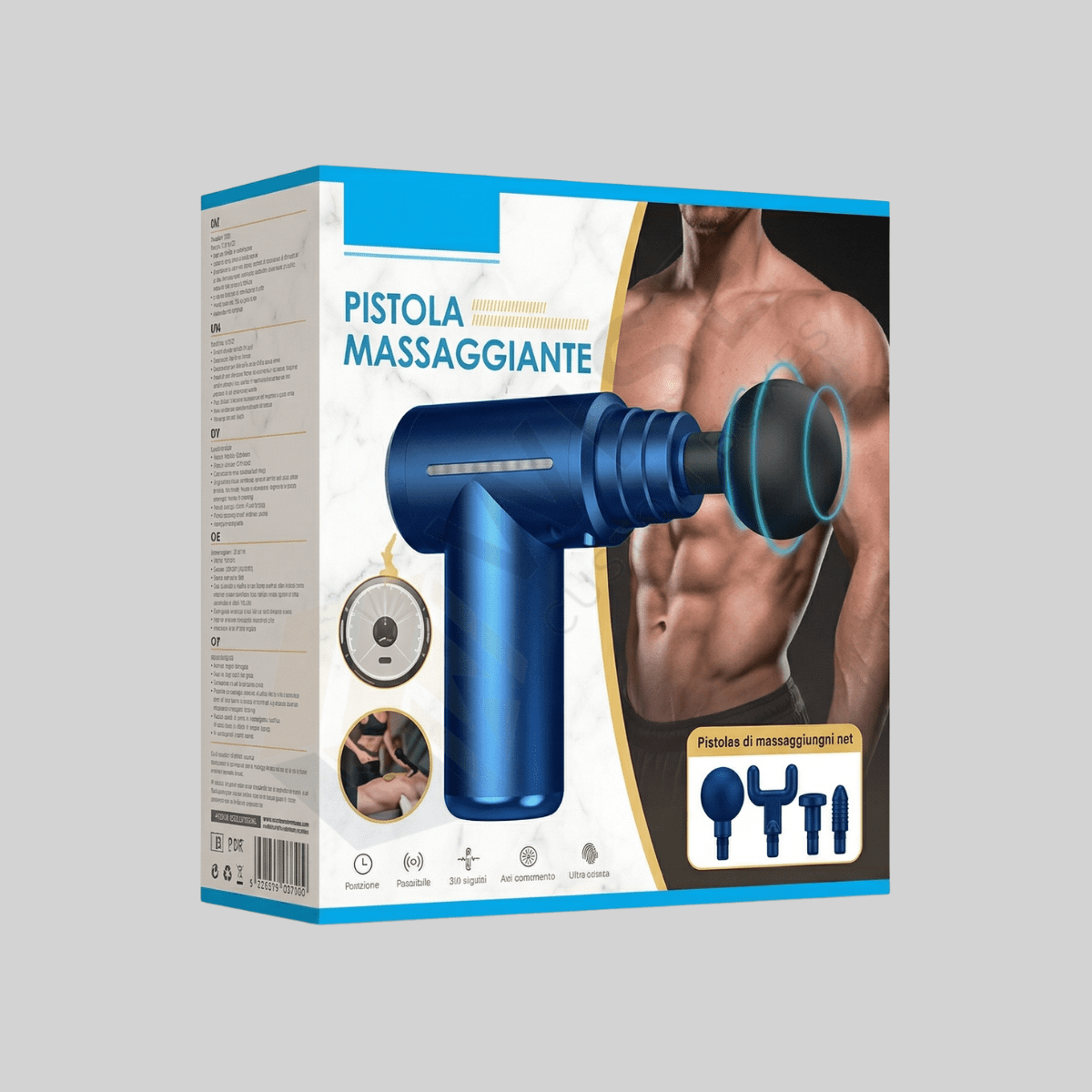 Custom Massage Gun Packaging designed for secure fitness device storage with durable materials and premium branded presentation.