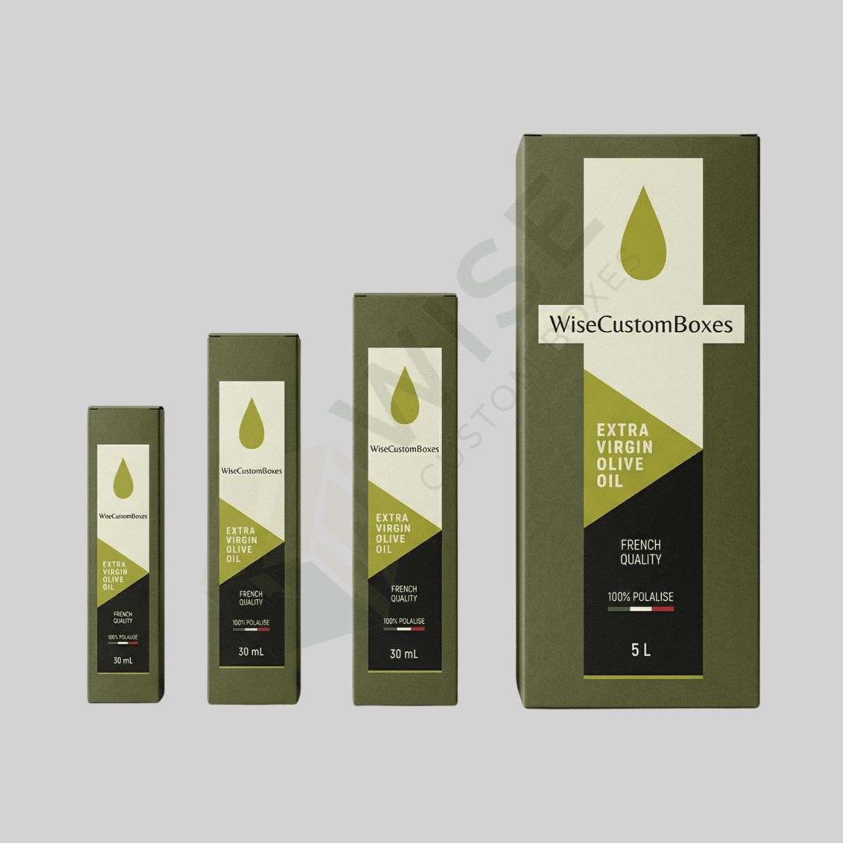 Custom Olive Oil Boxes designed for secure glass bottle packaging with durable materials and premium branded presentation.