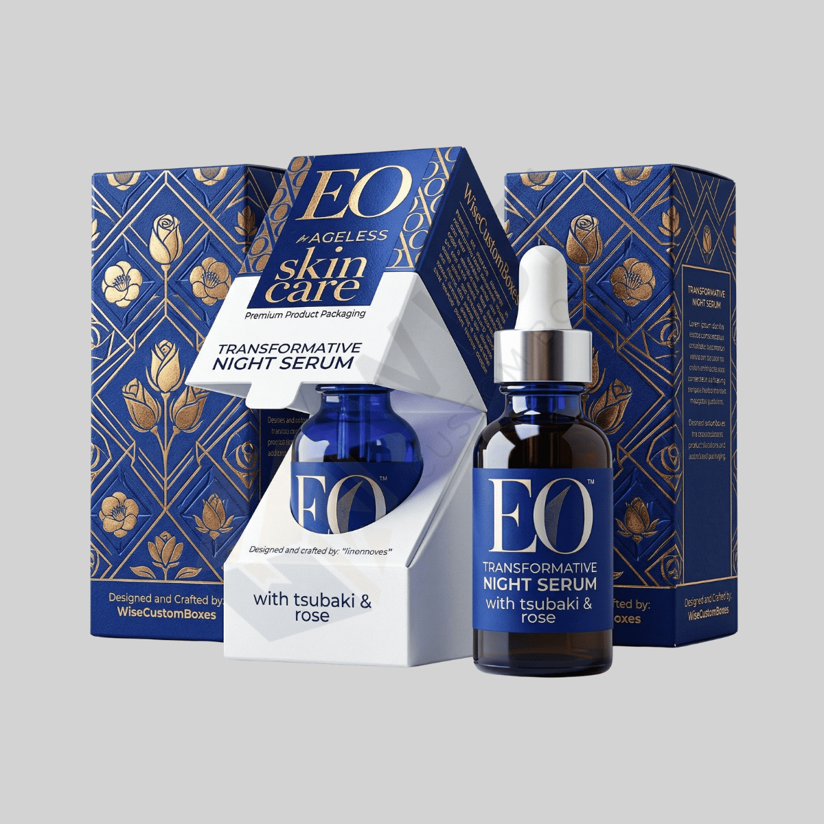 Custom Serum Boxes designed for secure skincare packaging with durable materials and premium branded presentation.