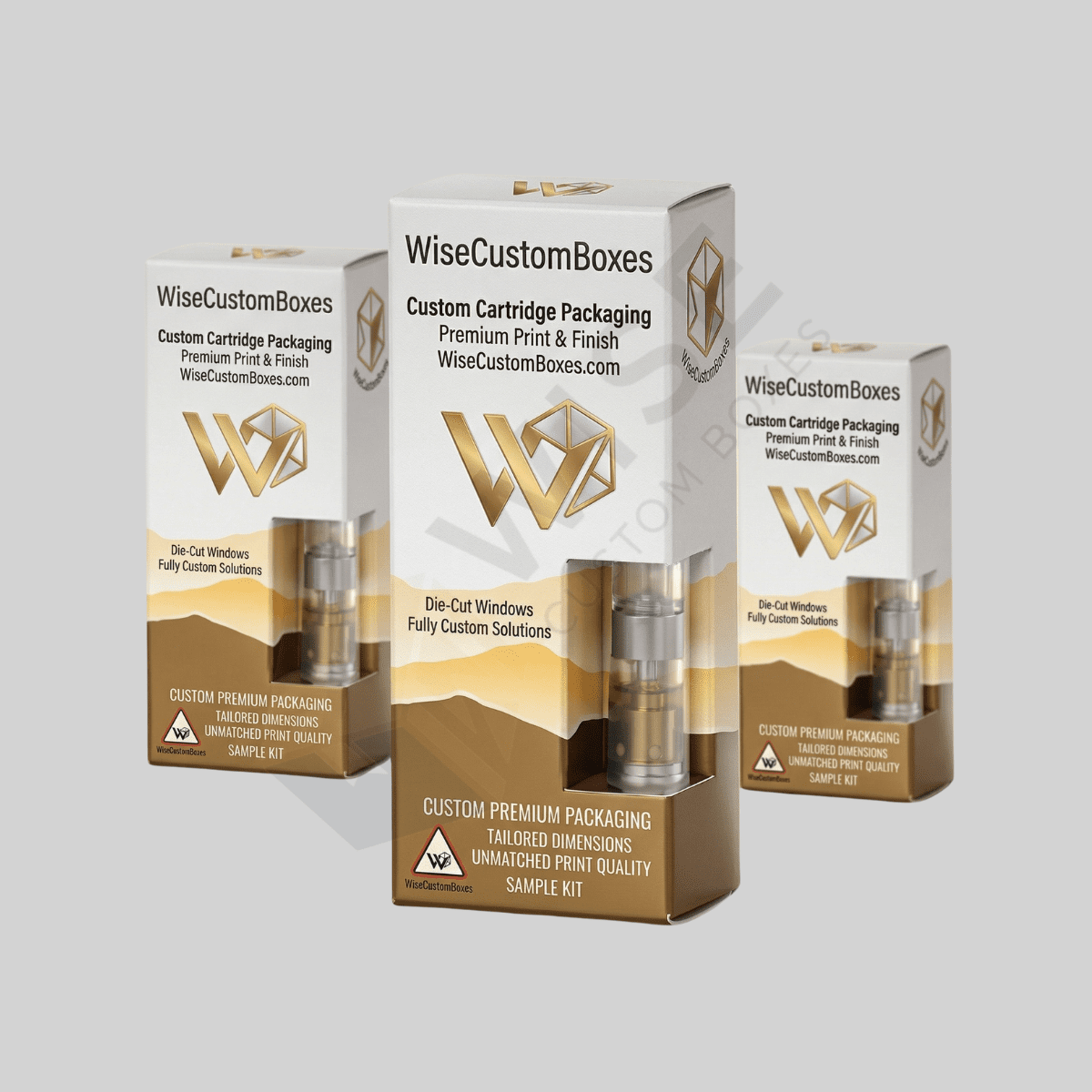 Secure custom 1ml vape cartridge packaging designed for leak protection and branded presentation