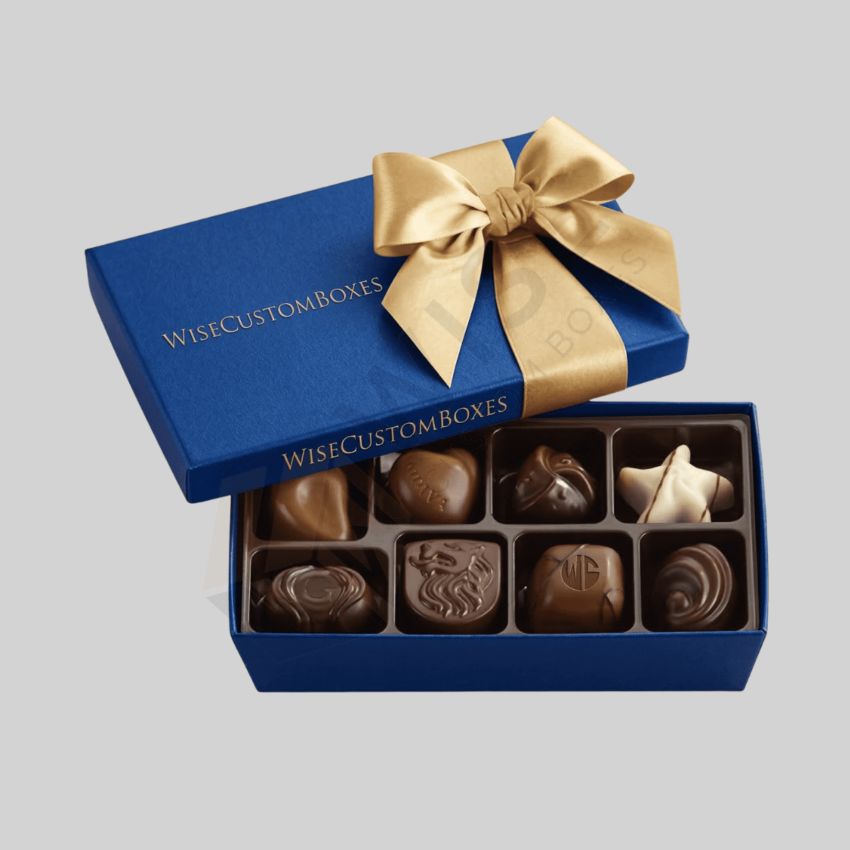 Custom ballotin boxes with premium printing for chocolate and candy packaging