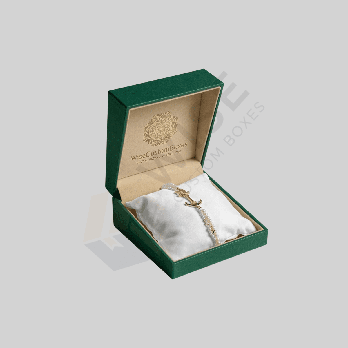Premium custom bracelet packaging boxes for secure jewelry storage and luxury branding