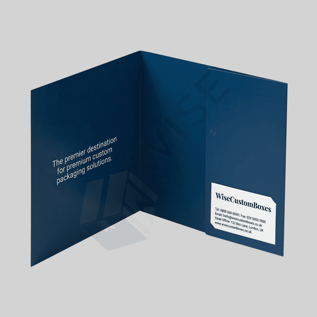Custom printed business folders with premium finishing for professional document presentation