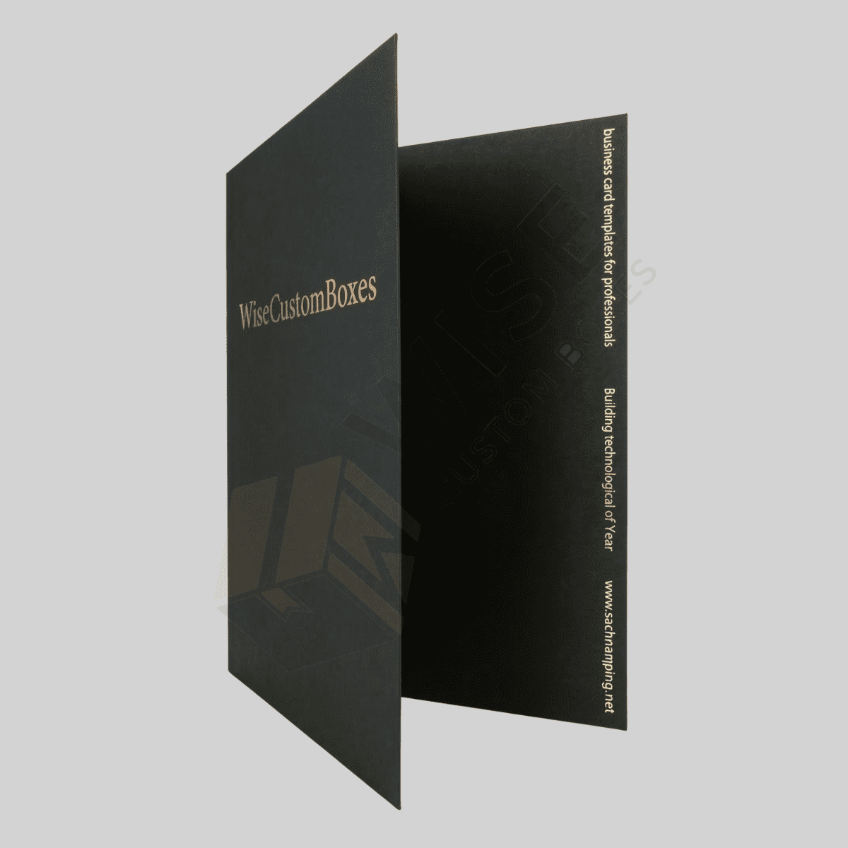 Custom printed business folders with premium finishing for professional document presentation