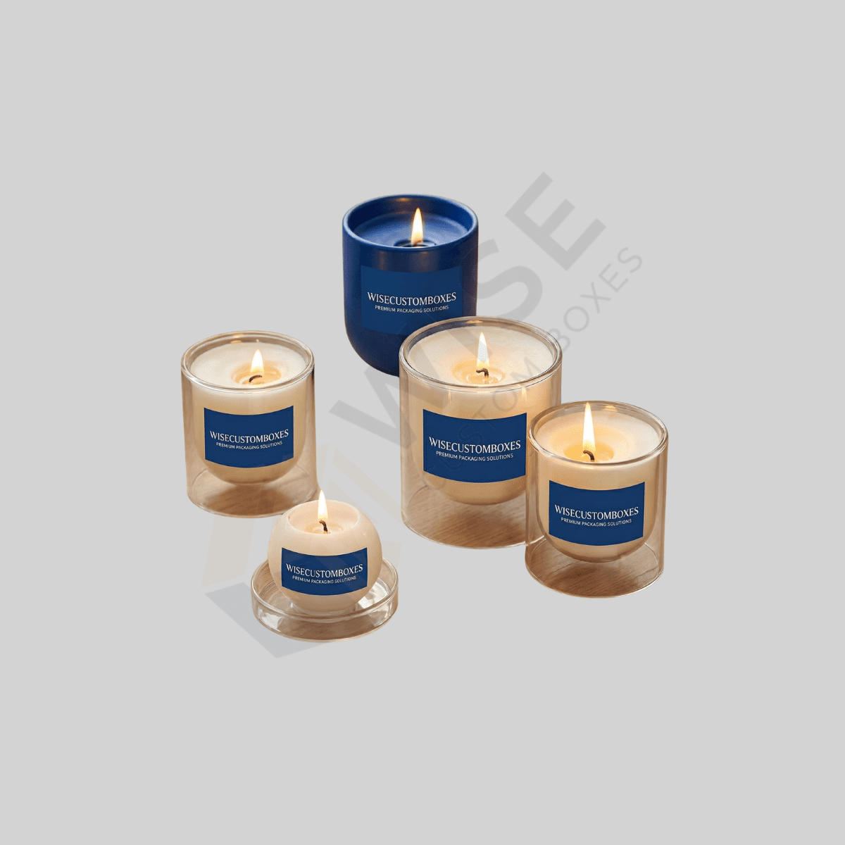 Durable custom candle glass boxes designed for secure candle jar protection and premium branding