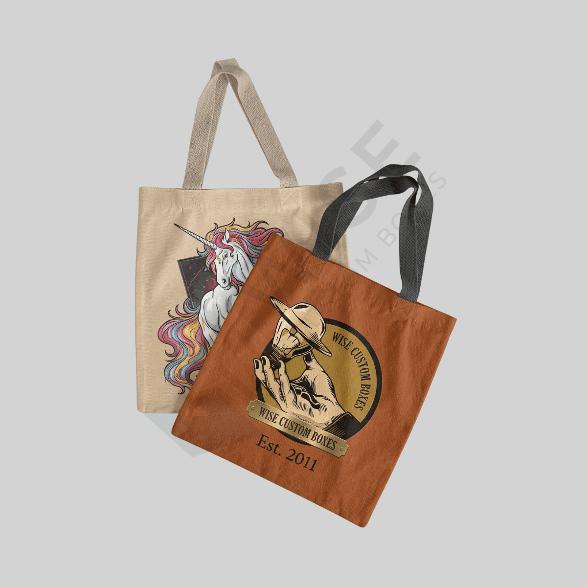 Custom canvas tote bags for shopping, retail branding, and eco-friendly everyday use
