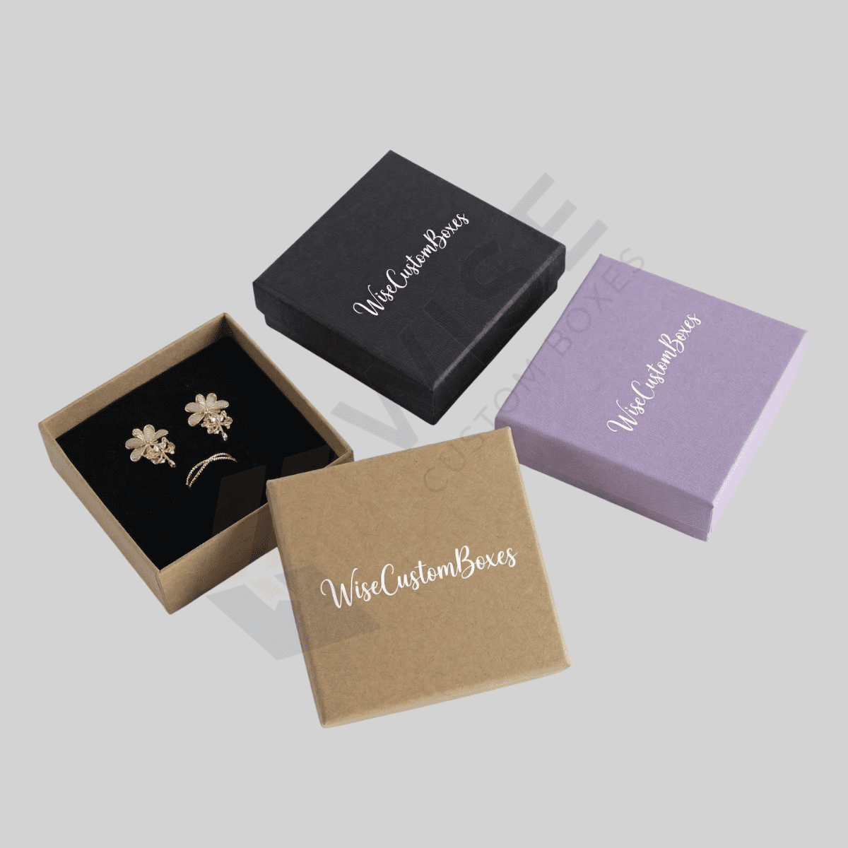 Custom cardboard jewelry boxes with premium printing for secure jewelry packaging and branding