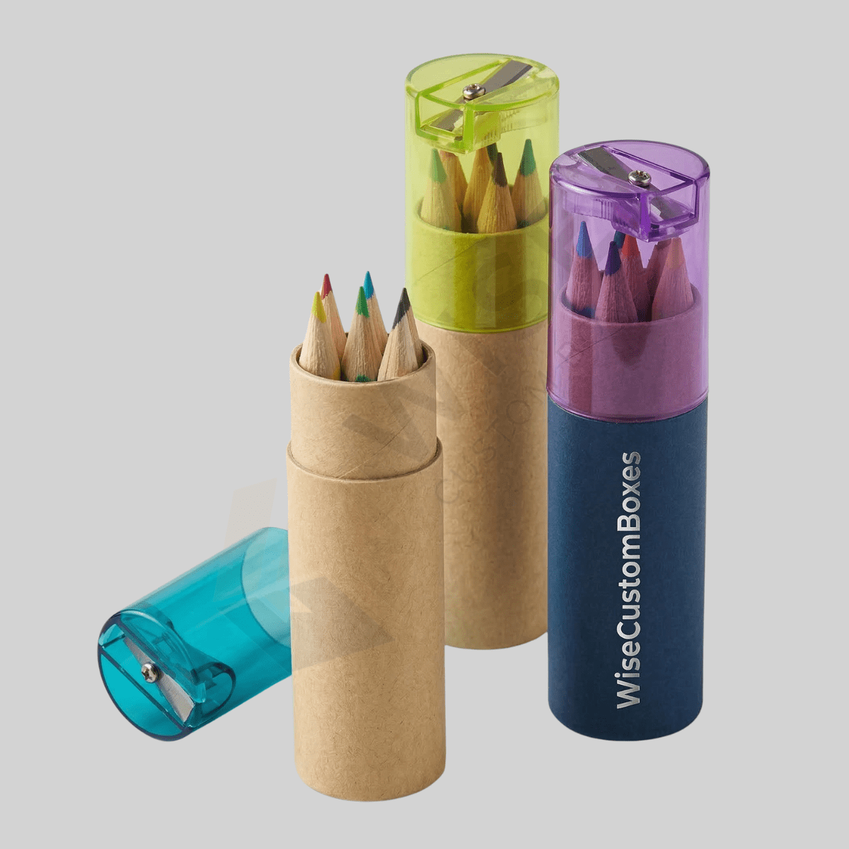 Custom cardboard pencil boxes with durable printing for stationery packaging and retail display