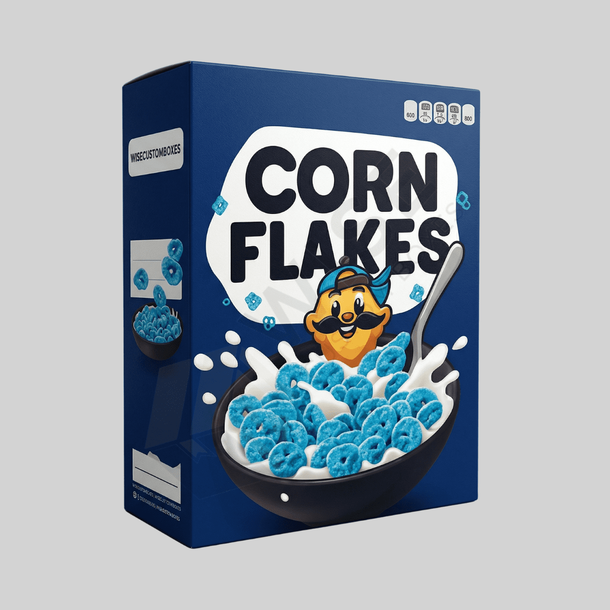 Durable custom cereal boxes wholesale designed for fresh food packaging and retail branding