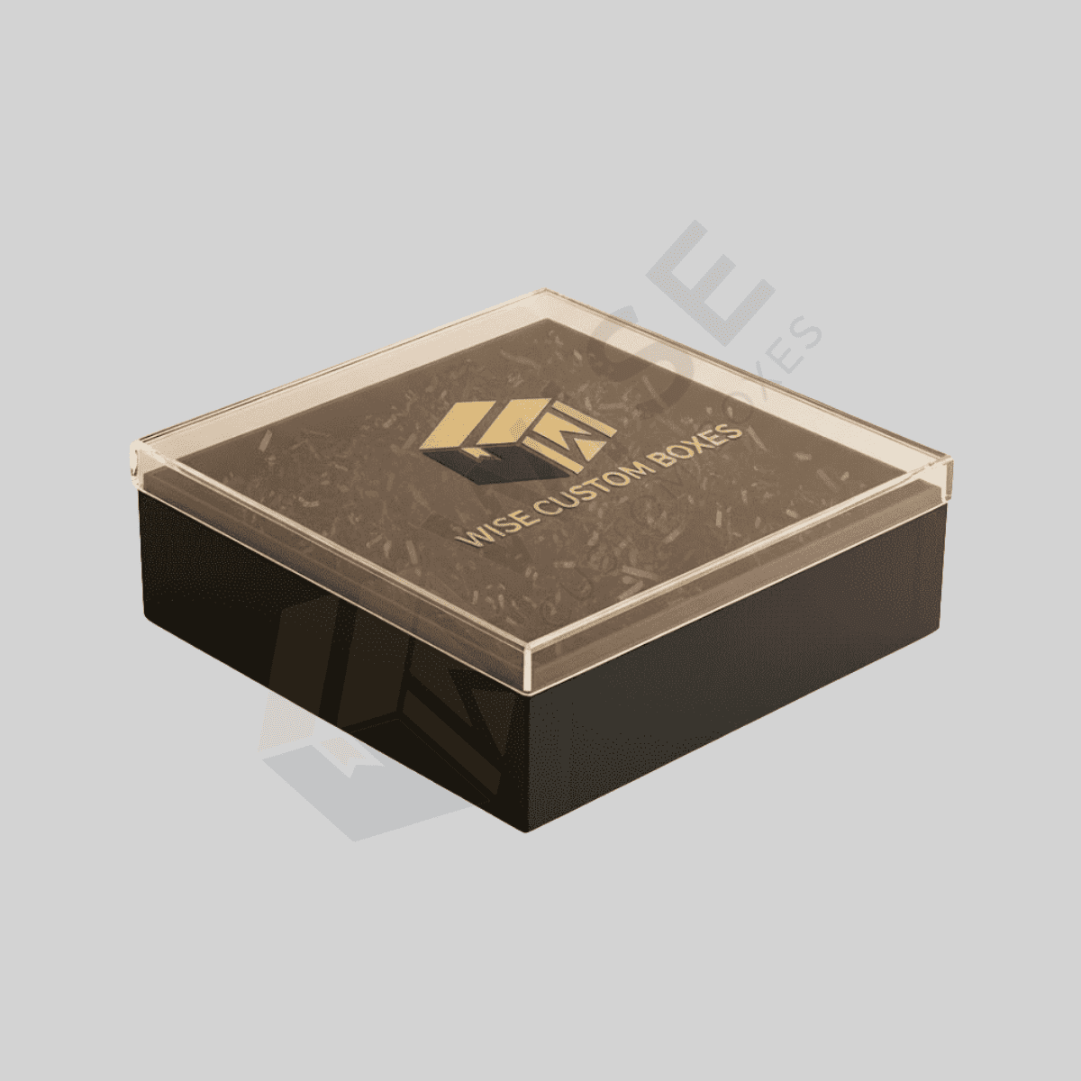 Custom clear lid gift boxes with premium printing for elegant product presentation and packaging