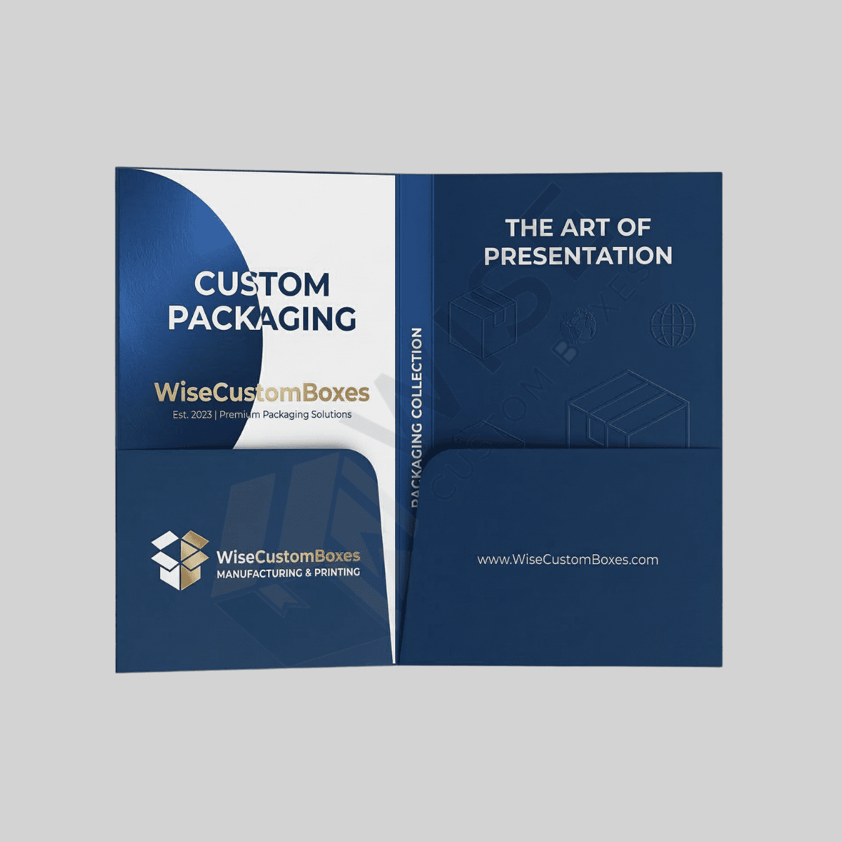 Premium custom corporate folders for professional document organization and business branding
