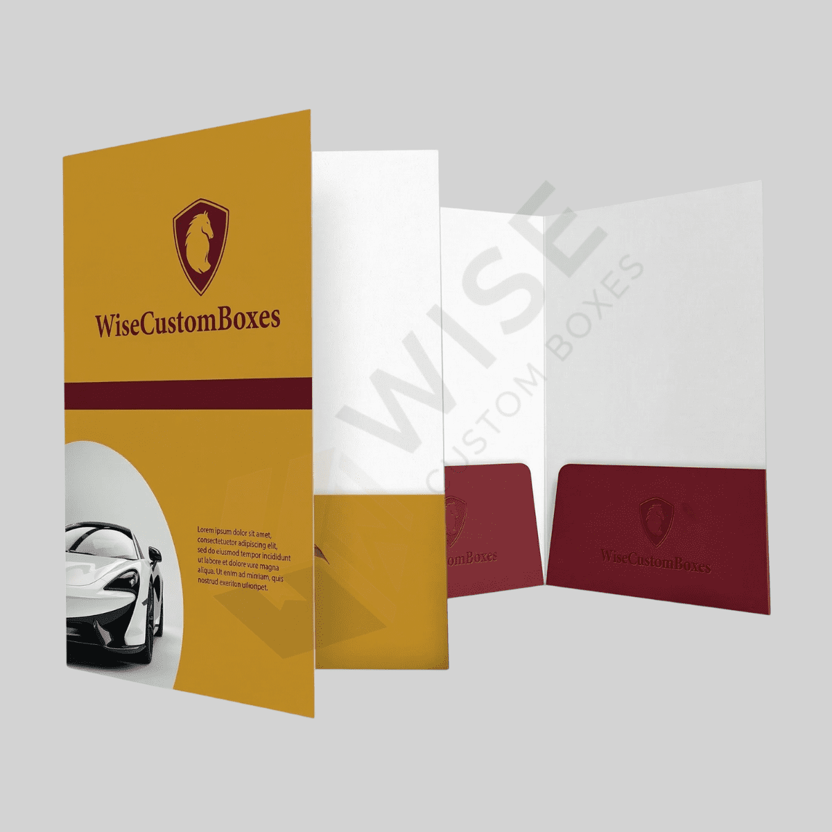 Premium custom corporate folders for professional document organization and business branding