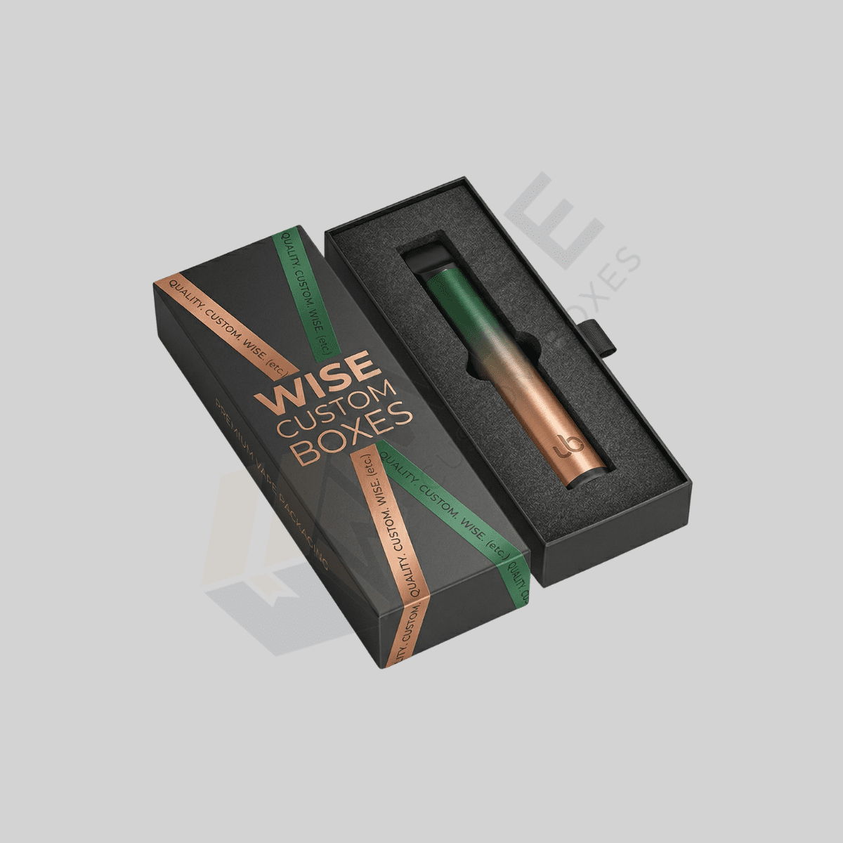 Durable custom disposable vape packaging designed for secure protection and branded presentation