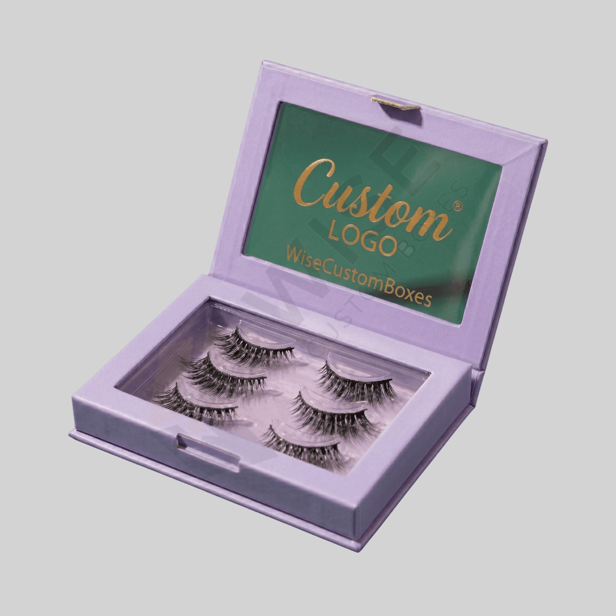 Premium custom eyelash cases designed for secure beauty product storage and elegant branding