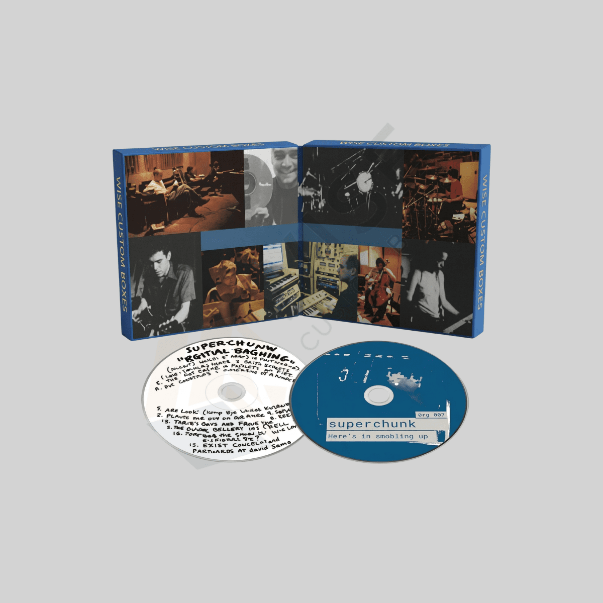 Custom four panel CD jackets for professional disc packaging and media presentation
