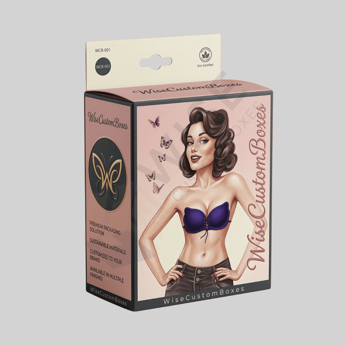 Elegant custom lingerie boxes designed for secure apparel packaging and luxury retail presentation