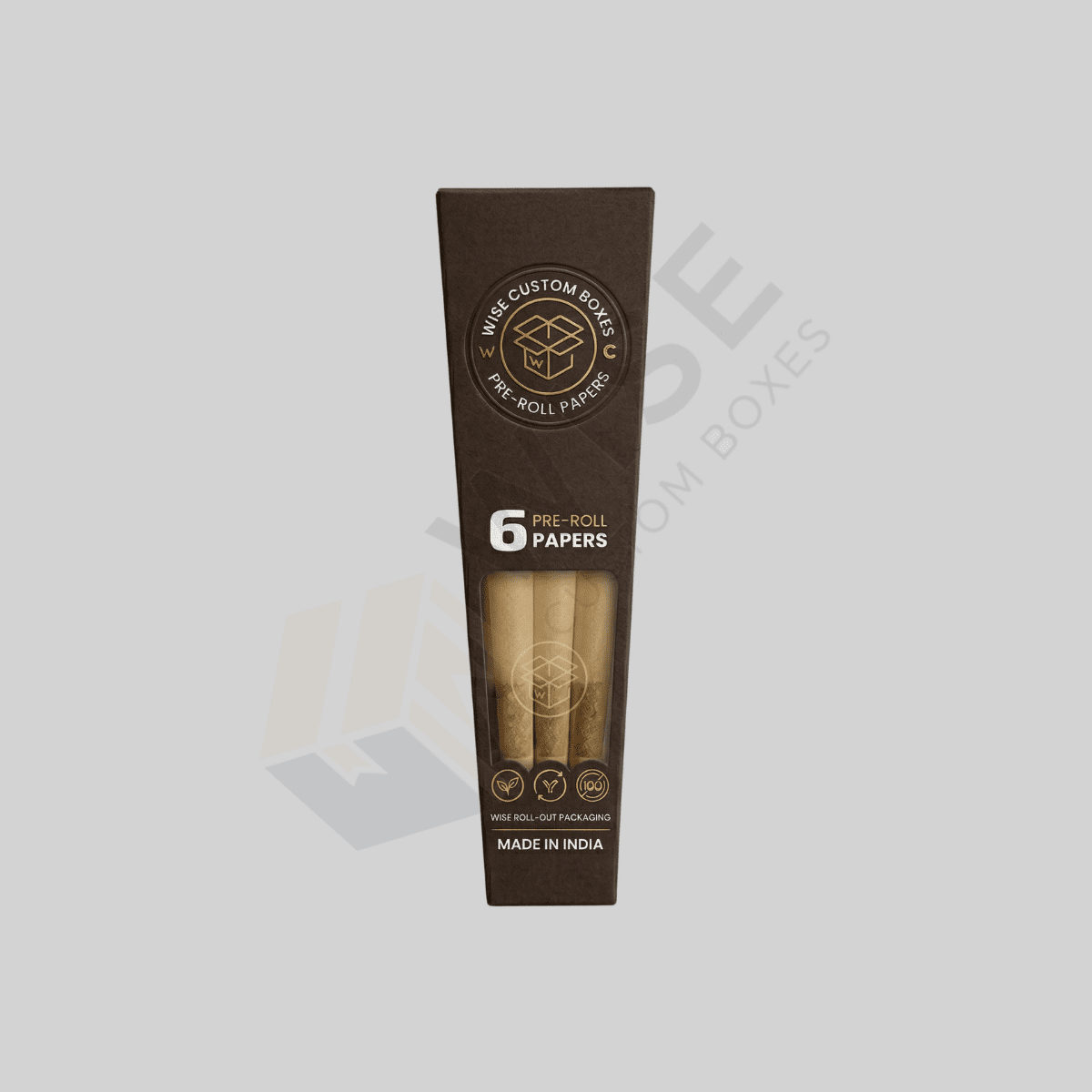 Custom pre roll cone packaging with durable printing for secure retail product presentation