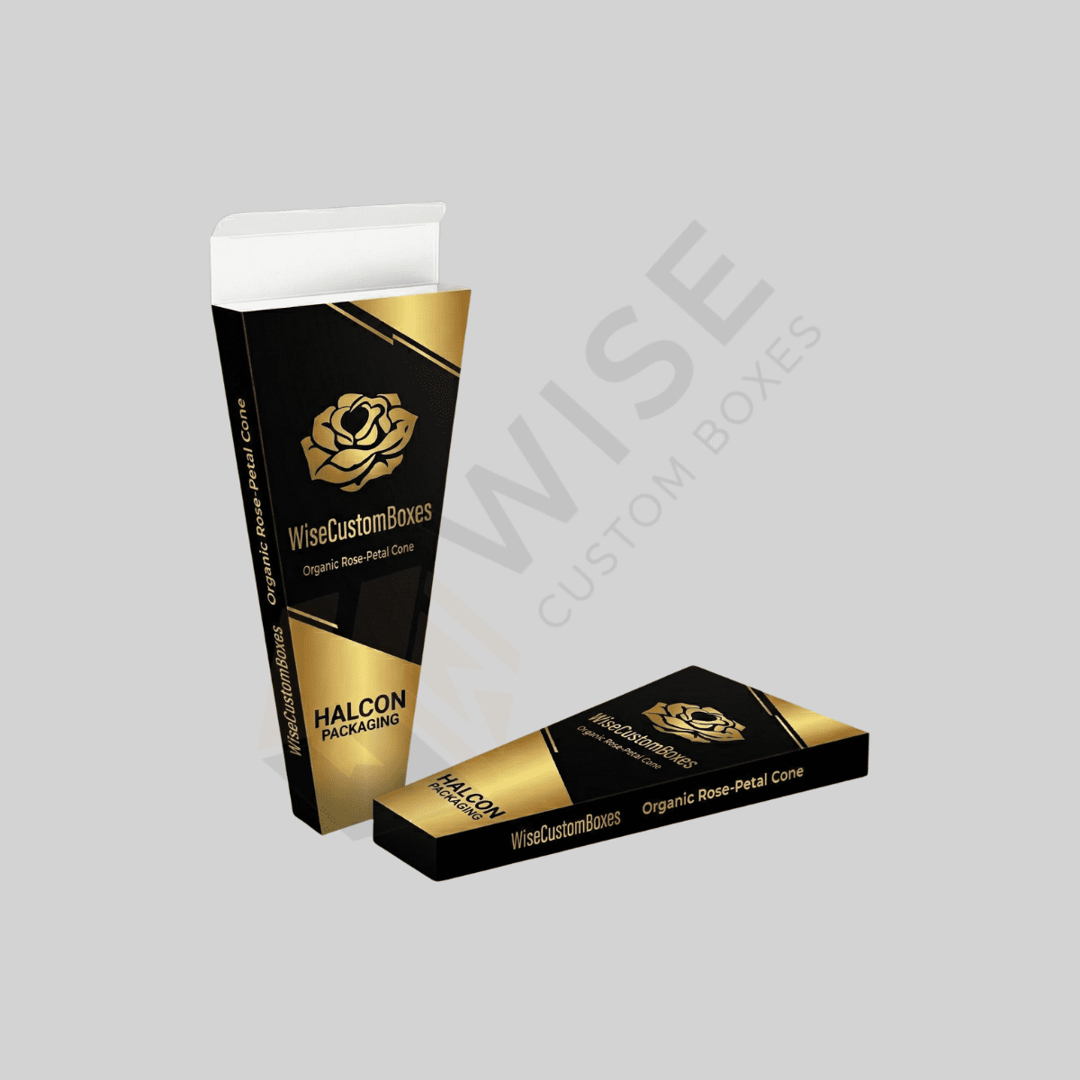 Custom pre roll cone packaging with durable printing for secure retail product presentation