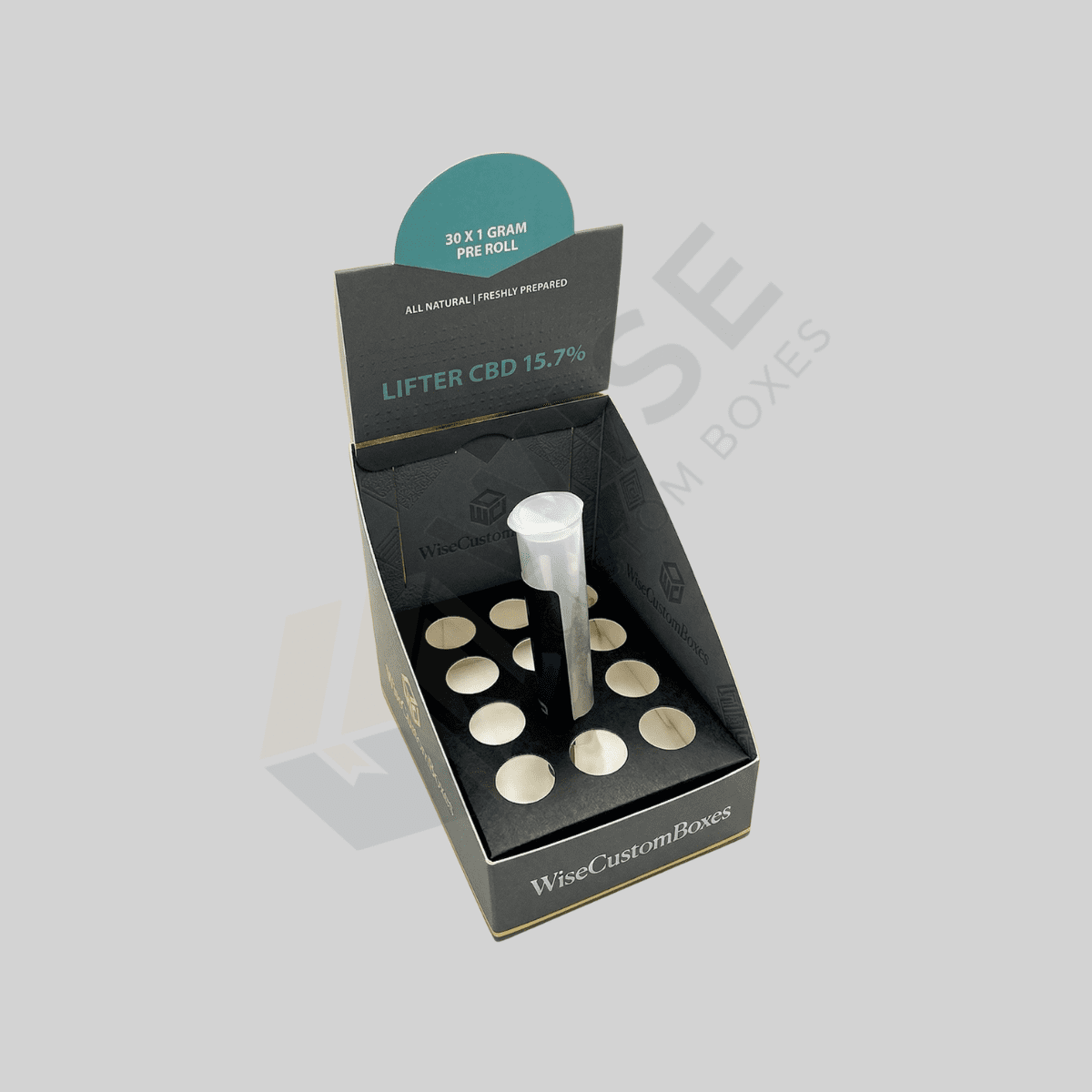Custom pre roll cone packaging with durable printing for secure retail product presentation