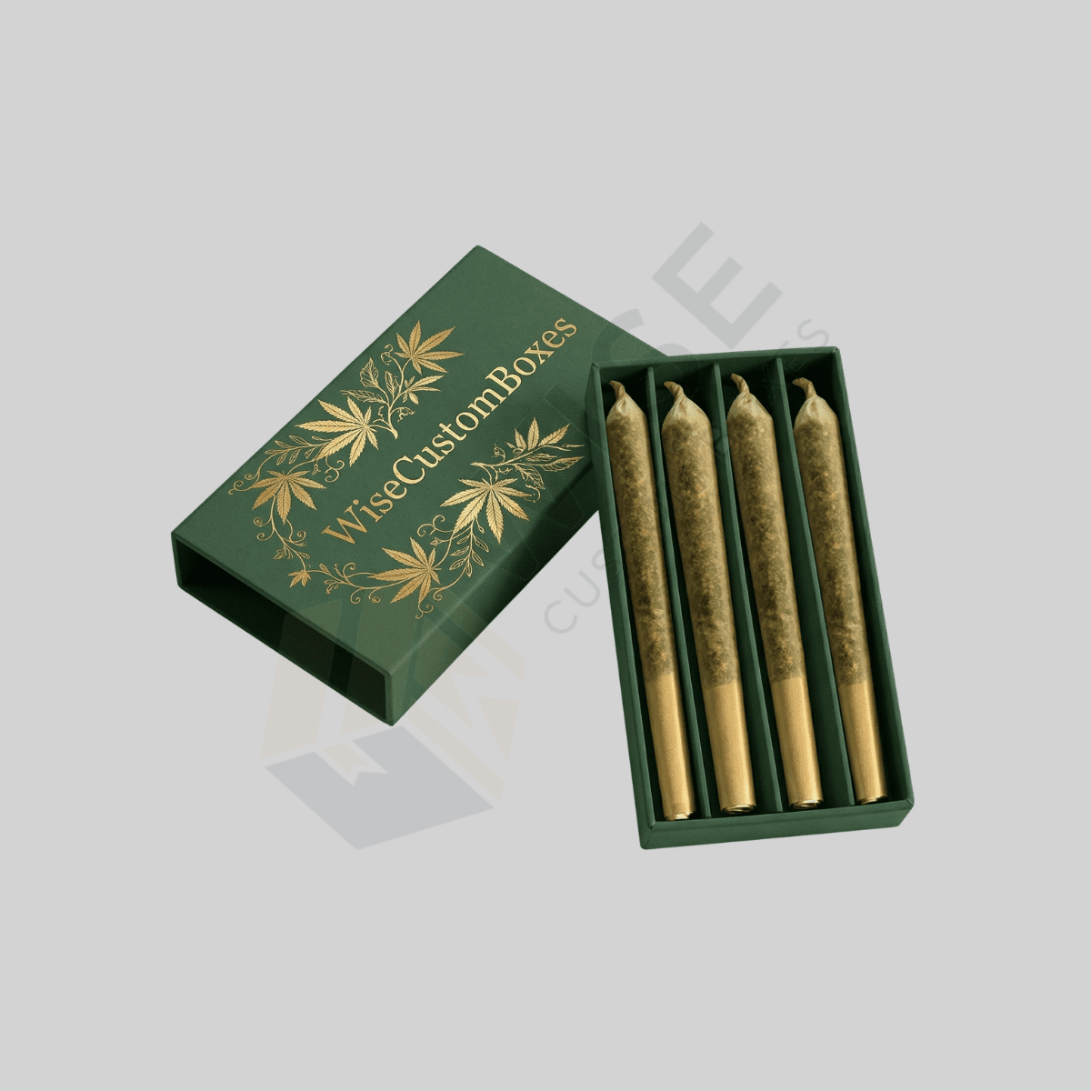 Premium custom pre roll packaging designed for freshness protection and secure retail presentation