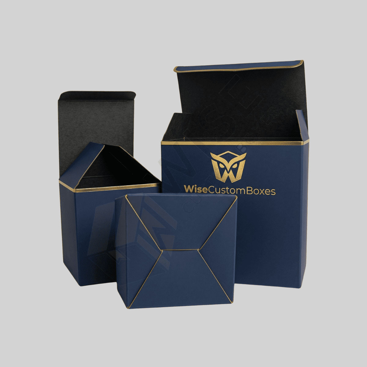 Custom tuck with bellow dust flap lock boxes for secure retail and product packaging