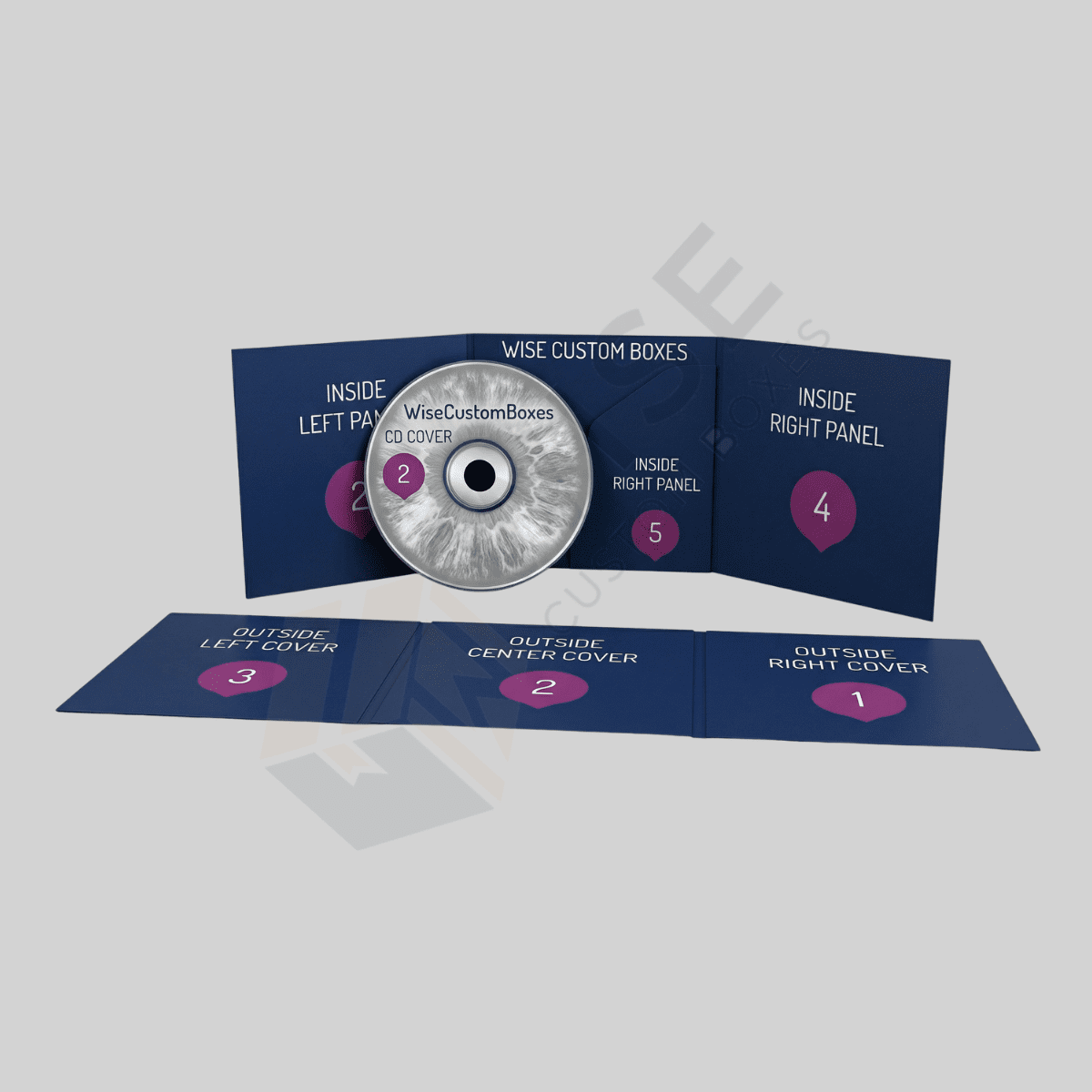 Custom two panel CD jackets for secure disc packaging and professional media presentation