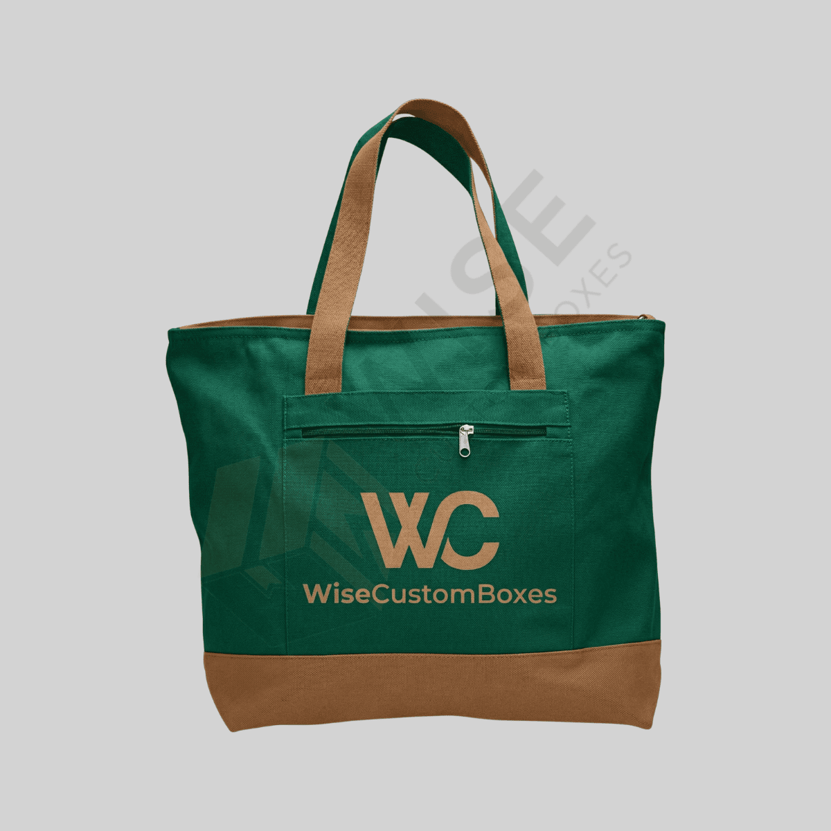 Custom zipper tote bags for secure shopping, travel, and branded retail packaging