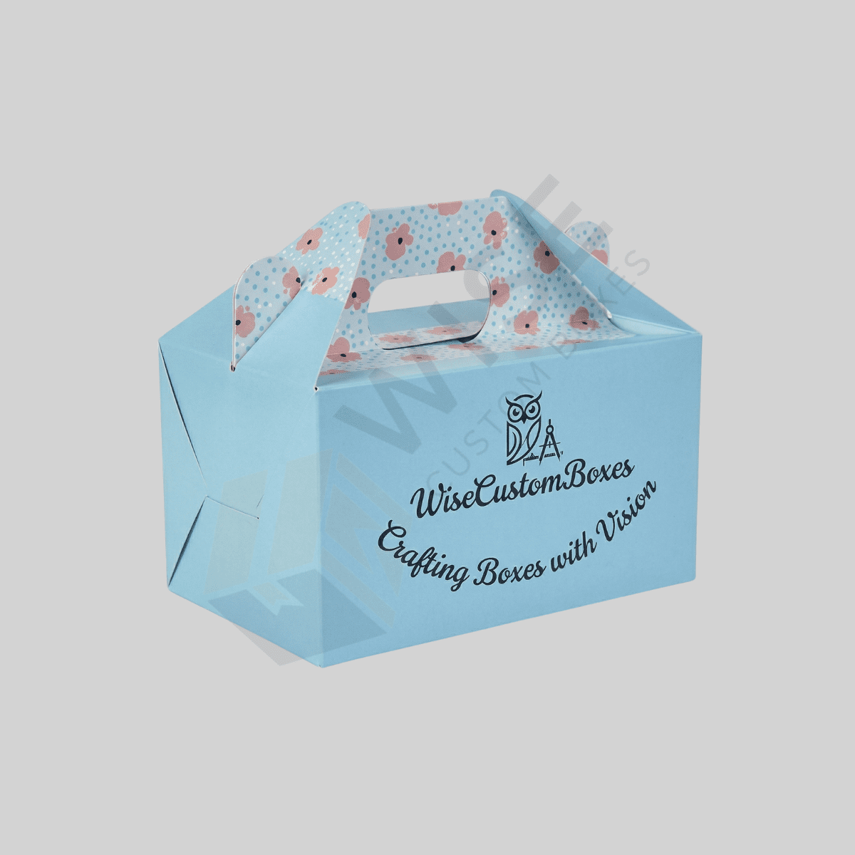 Custom bulk gable boxes with built-in handles for secure packaging and brand promotion