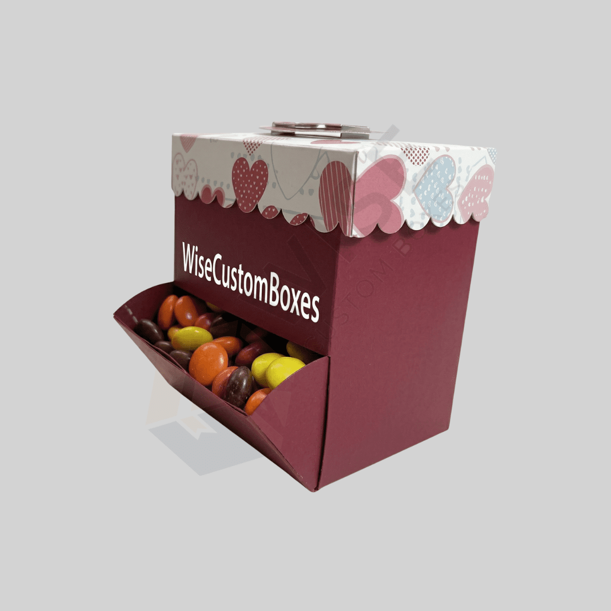 Custom candy display boxes for attractive retail product presentation and branding