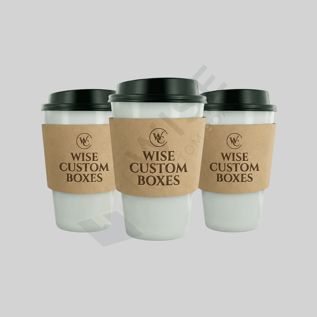Custom coffee sleeves designed for heat protection, branding, and comfortable grip for hot beverage cups.