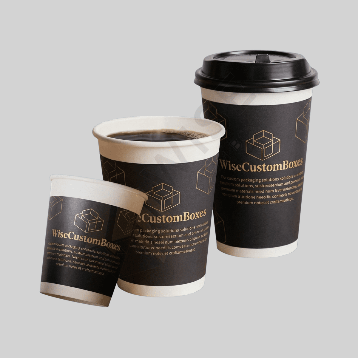 Custom cup sleeves designed for heat protection, comfortable grip, and branded beverage packaging.