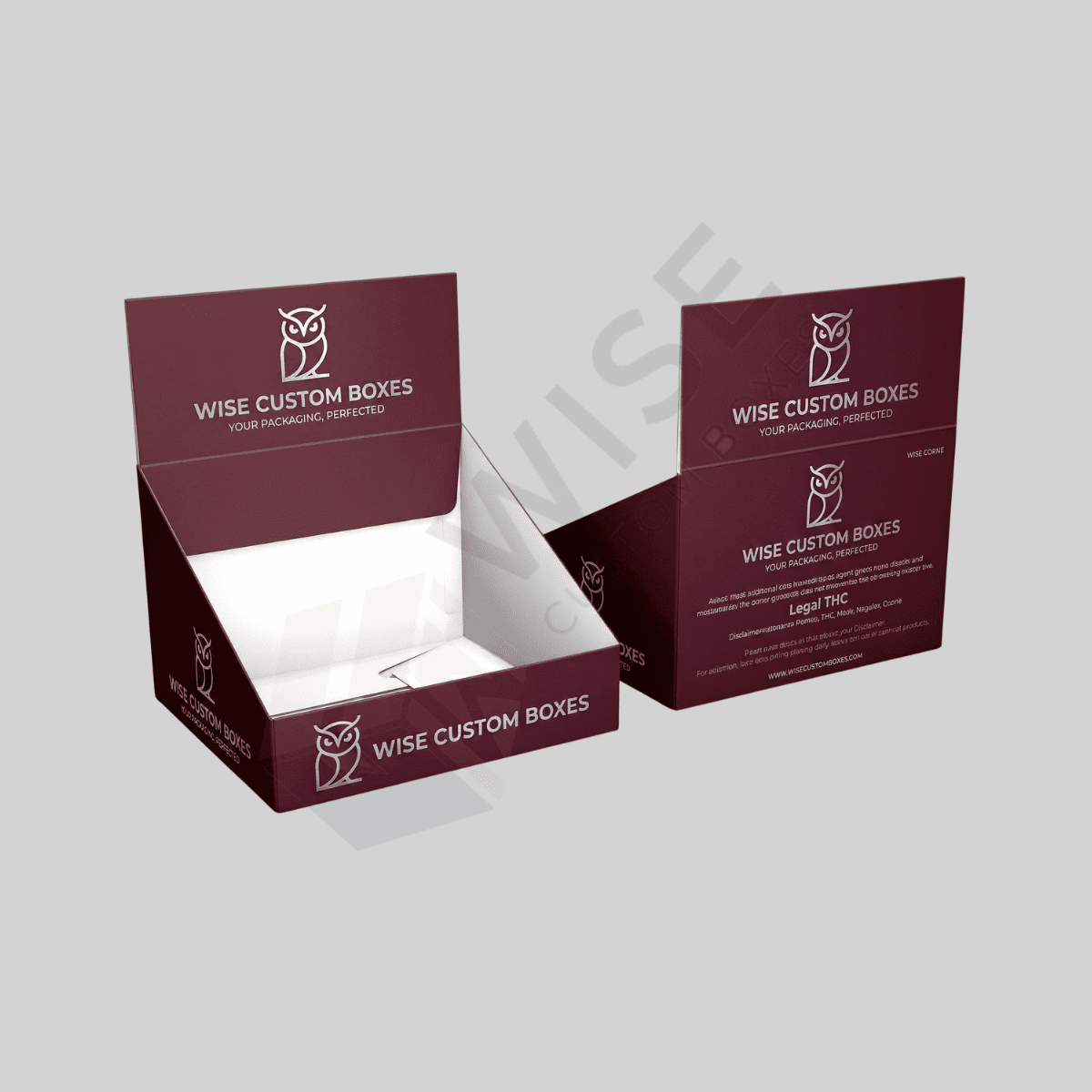 Custom four corner with display lid boxes designed for secure packaging, retail display, and premium product presentation.