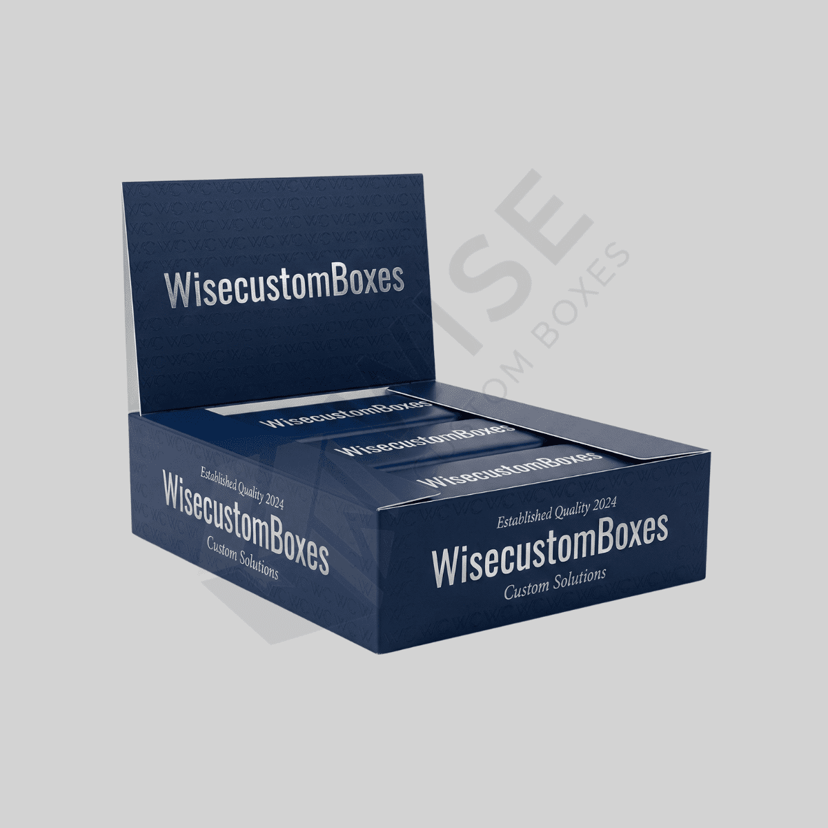 Custom four corner with display lid boxes designed for secure packaging, retail display, and premium product presentation.