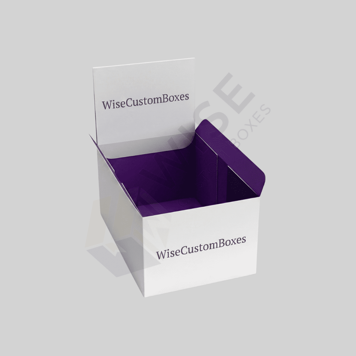 Custom four corner with display lid boxes designed for secure packaging, retail display, and premium product presentation.