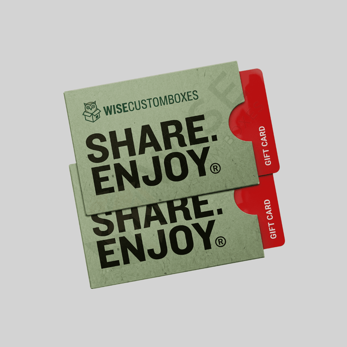 Custom gift card sleeves designed for secure card protection, elegant presentation, and premium branding.