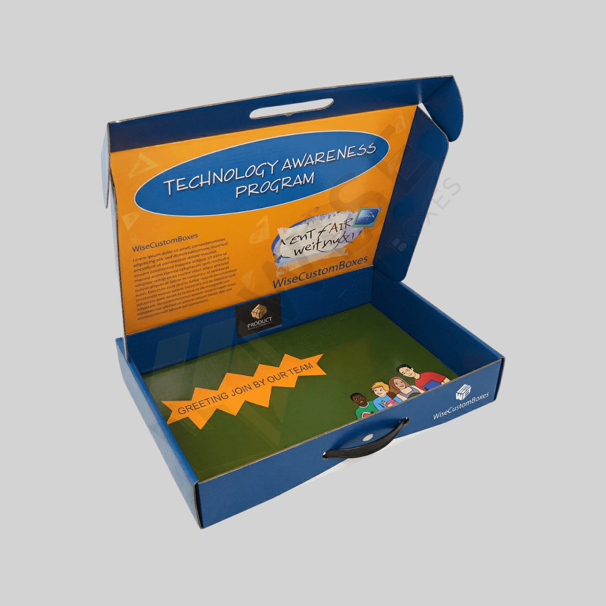 Custom paper briefcase boxes designed for secure packaging, premium presentation, and convenient product carrying.