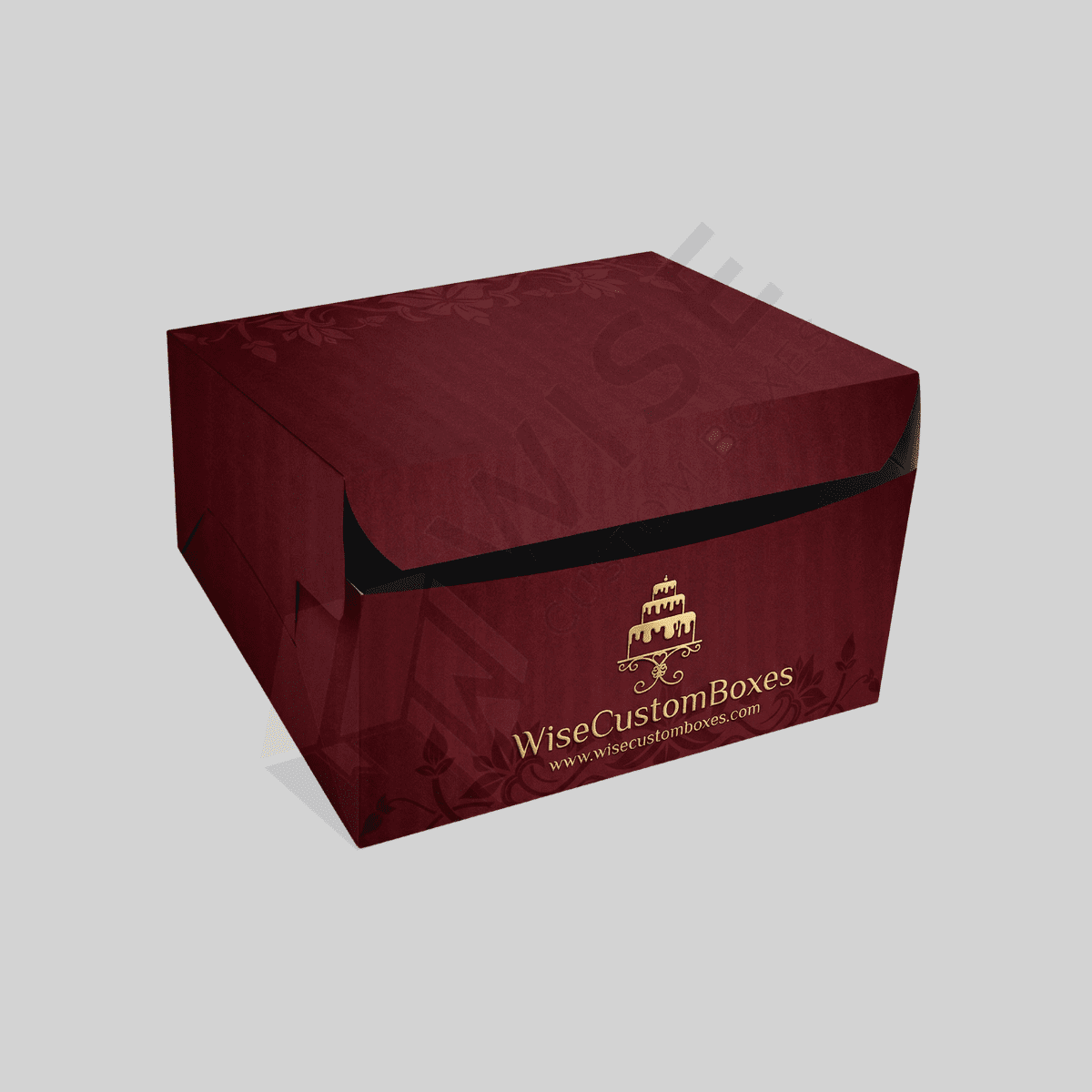Custom self lock cake boxes designed for secure bakery packaging, product protection, and attractive presentation.
