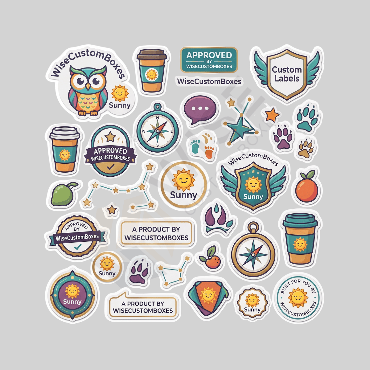 Custom Clear Stickers with High-Quality Printed Branding
