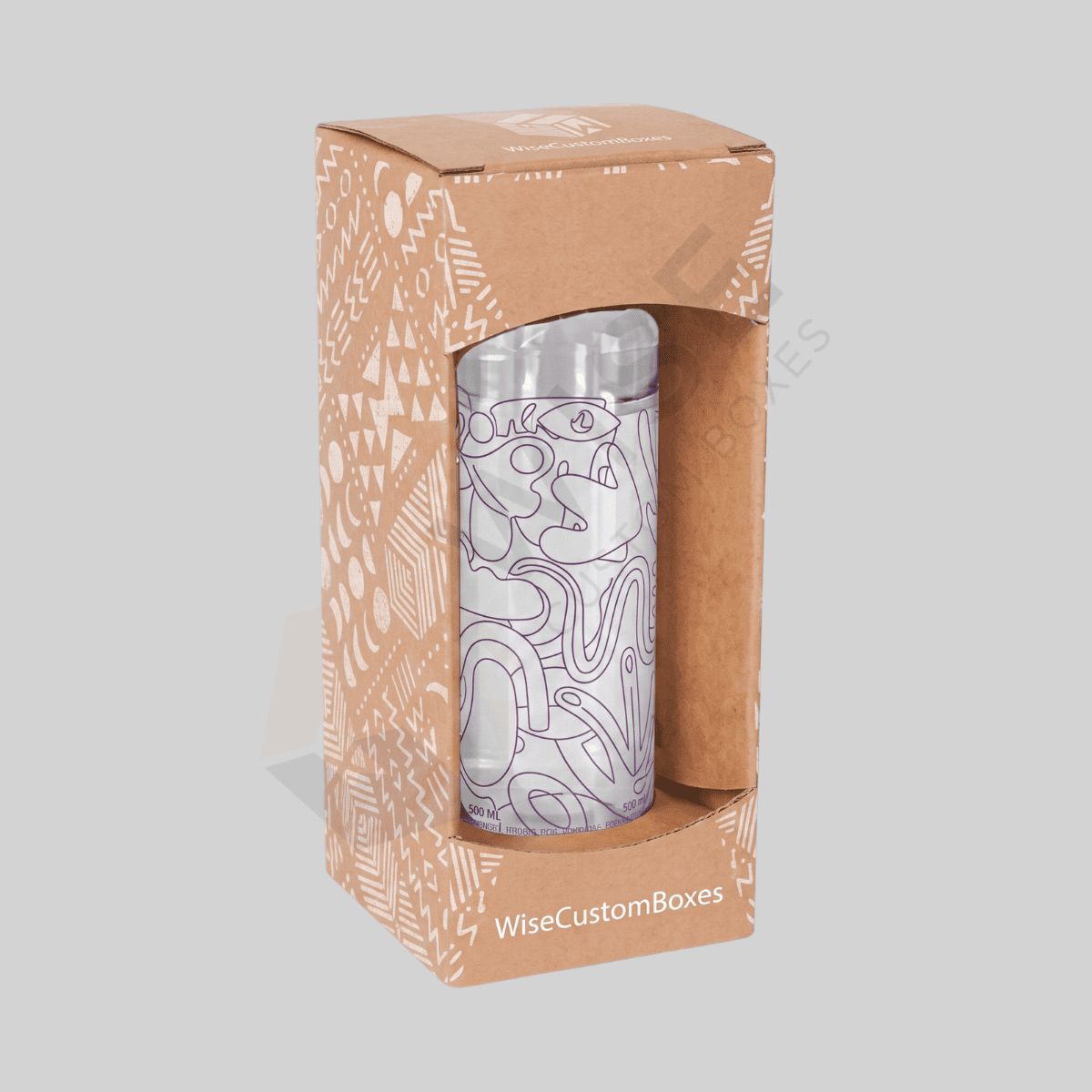 Custom 500ml Bottle Boxes for branded bottle packaging