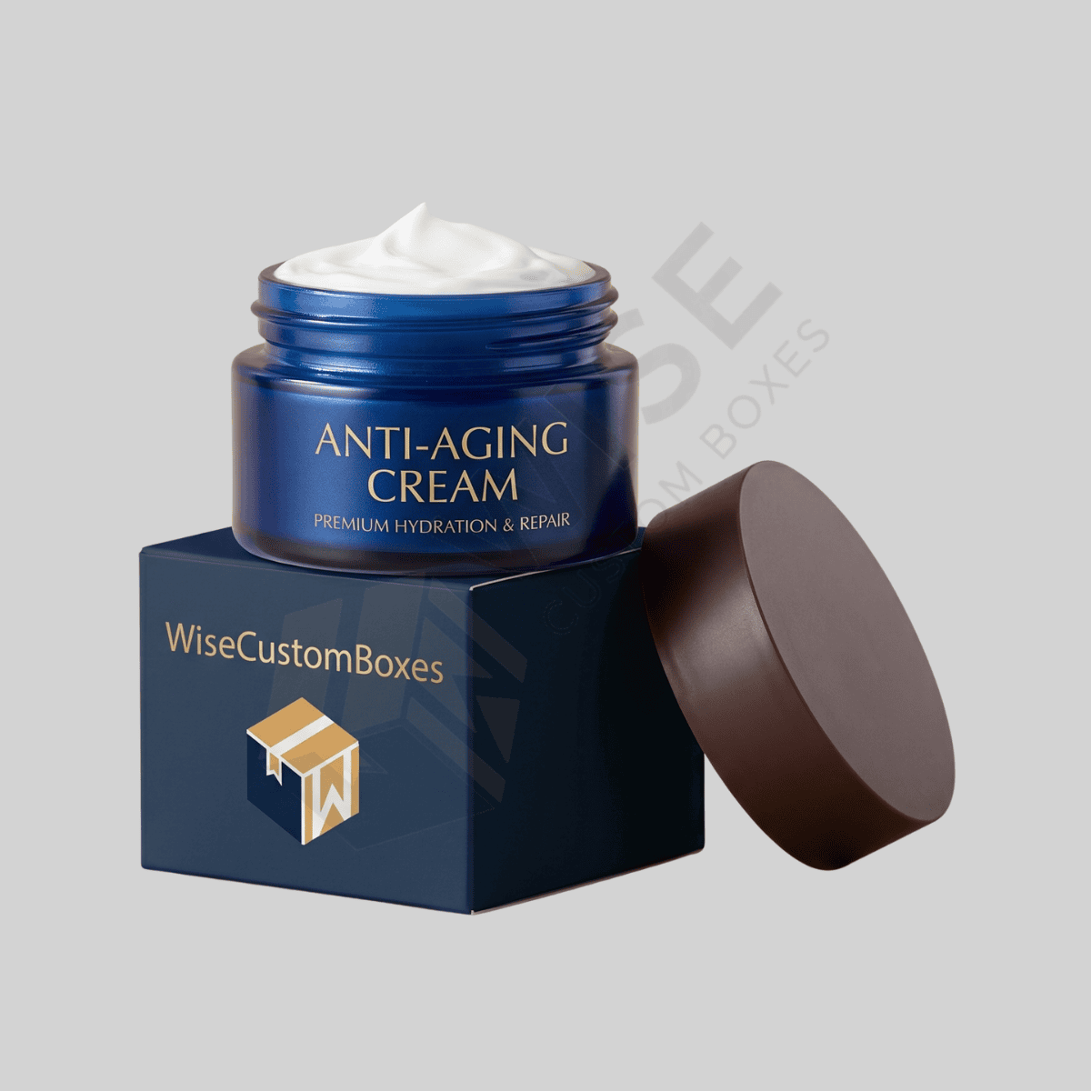 Custom anti aging cream boxes for skincare product packaging