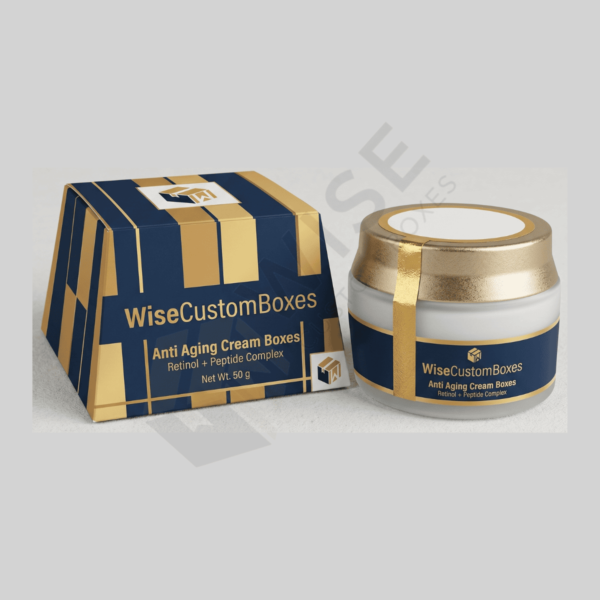 Custom anti aging cream boxes for skincare product packaging