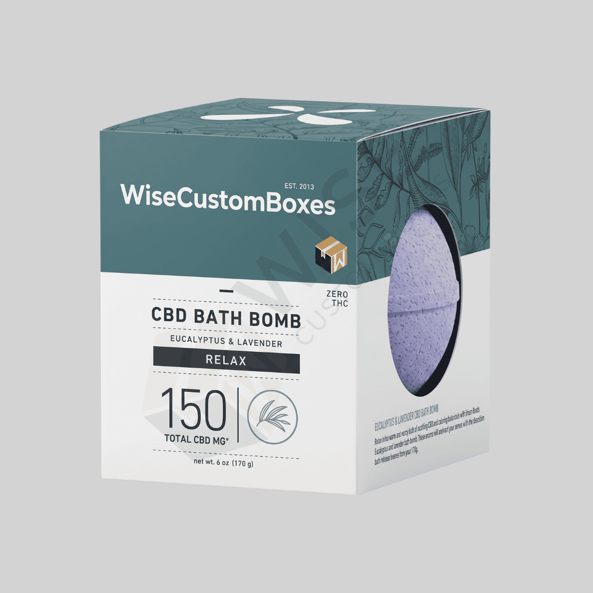 Custom CBD bath bomb boxes with premium branding and fitted inserts for bath products