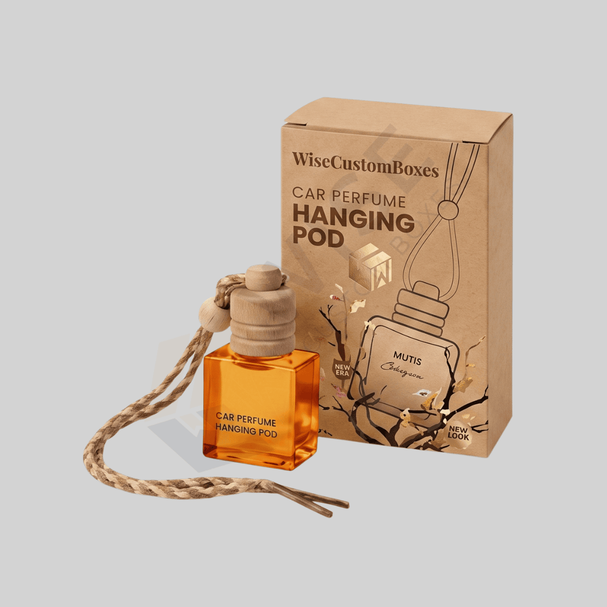 Custom car diffuser packaging boxes for branded automotive fragrance products