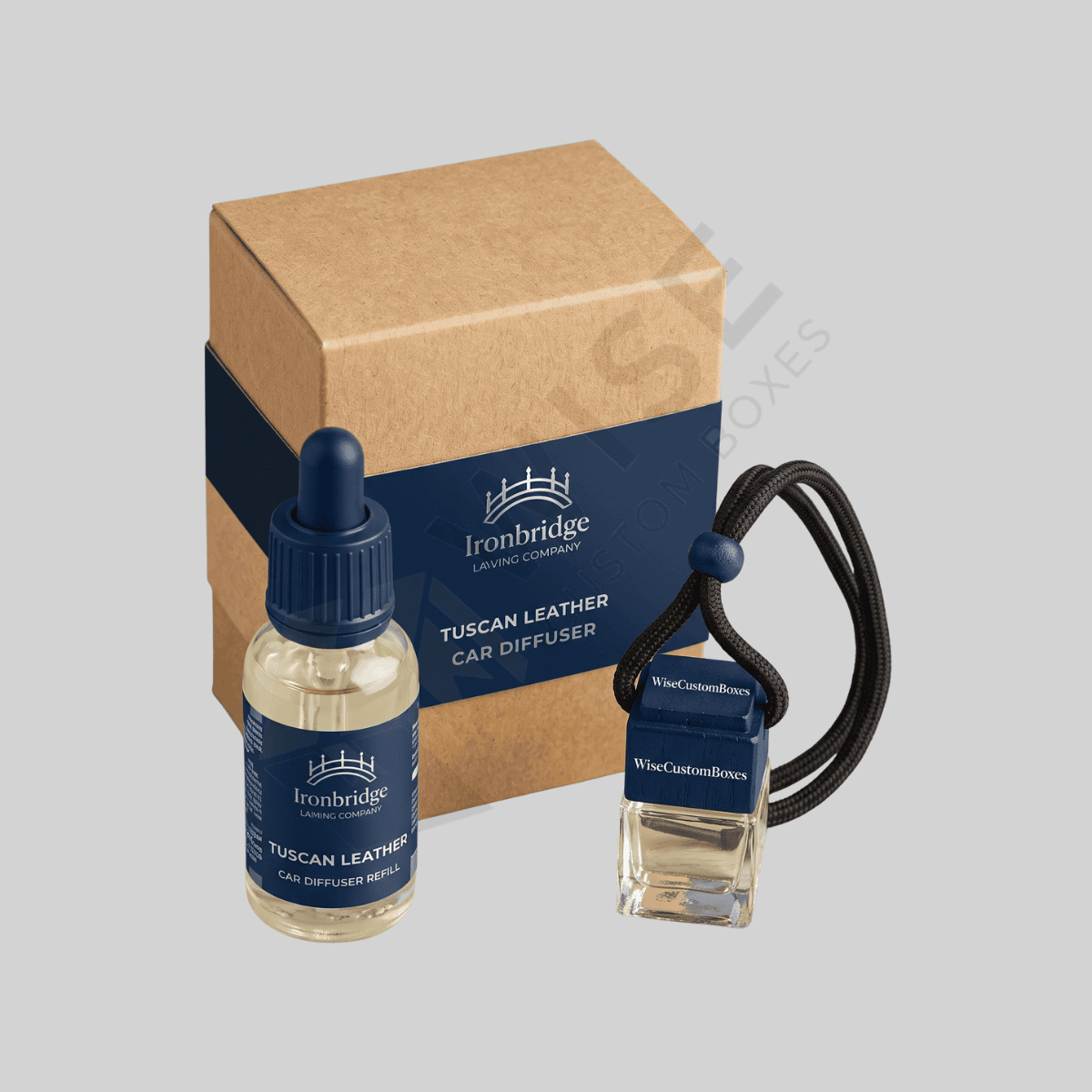 Custom car diffuser packaging boxes for branded automotive fragrance products